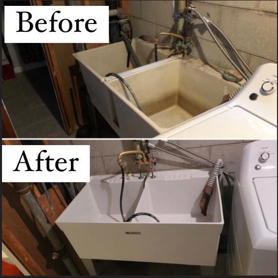 Replacing old laundry tubs & Faucet