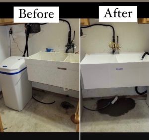 replace old plastic laundry tubs to newer tubs