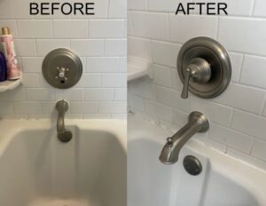 Before & After bathtub Fixtures replace install